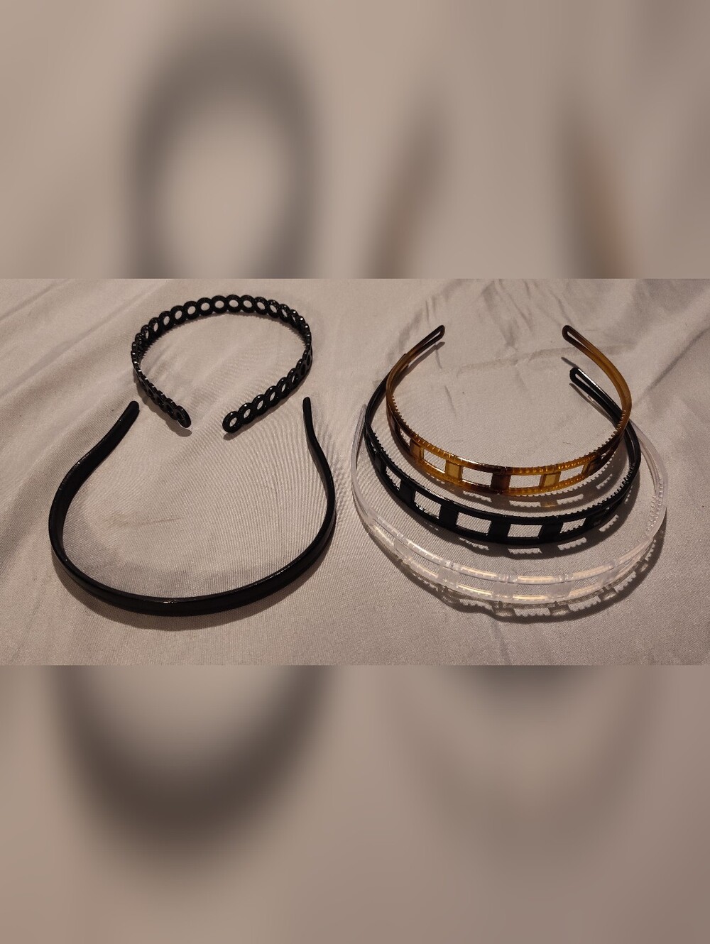 NEW! Women’s Plastic Headbands — 1 Vintage -Black, Clear, Tortoiseshell